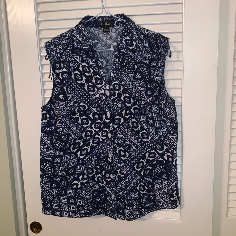 Erika sleeveless top, size M, like new